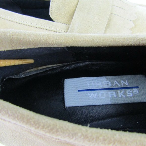Urban Works Beige Suede Slip On Loafers Oxford Shoes Women's Size 7.5M - Picture 7 of 8
